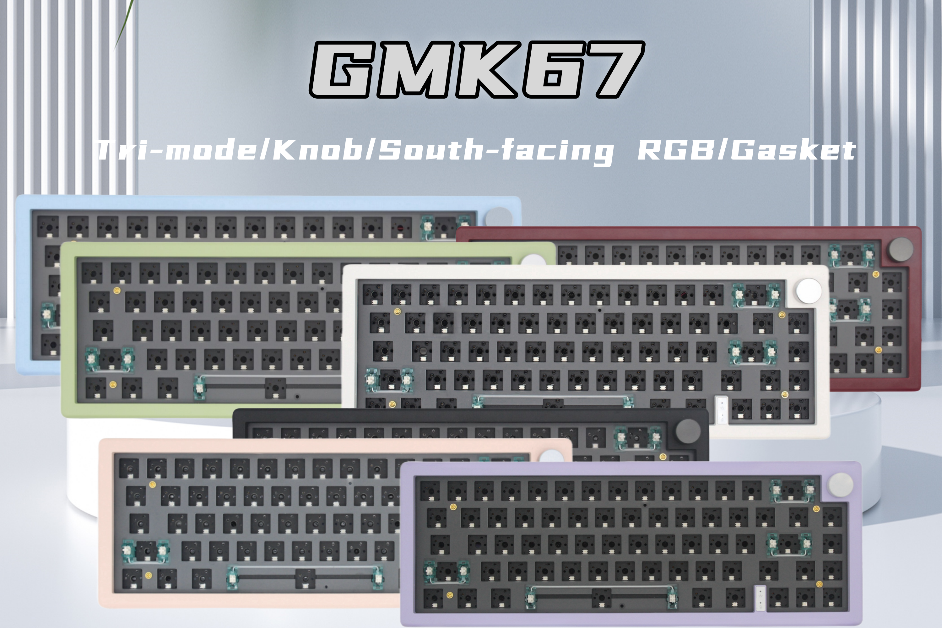 GMK67 Tri-mode RGB Gasket Hotswap Custom Keyboard Kit