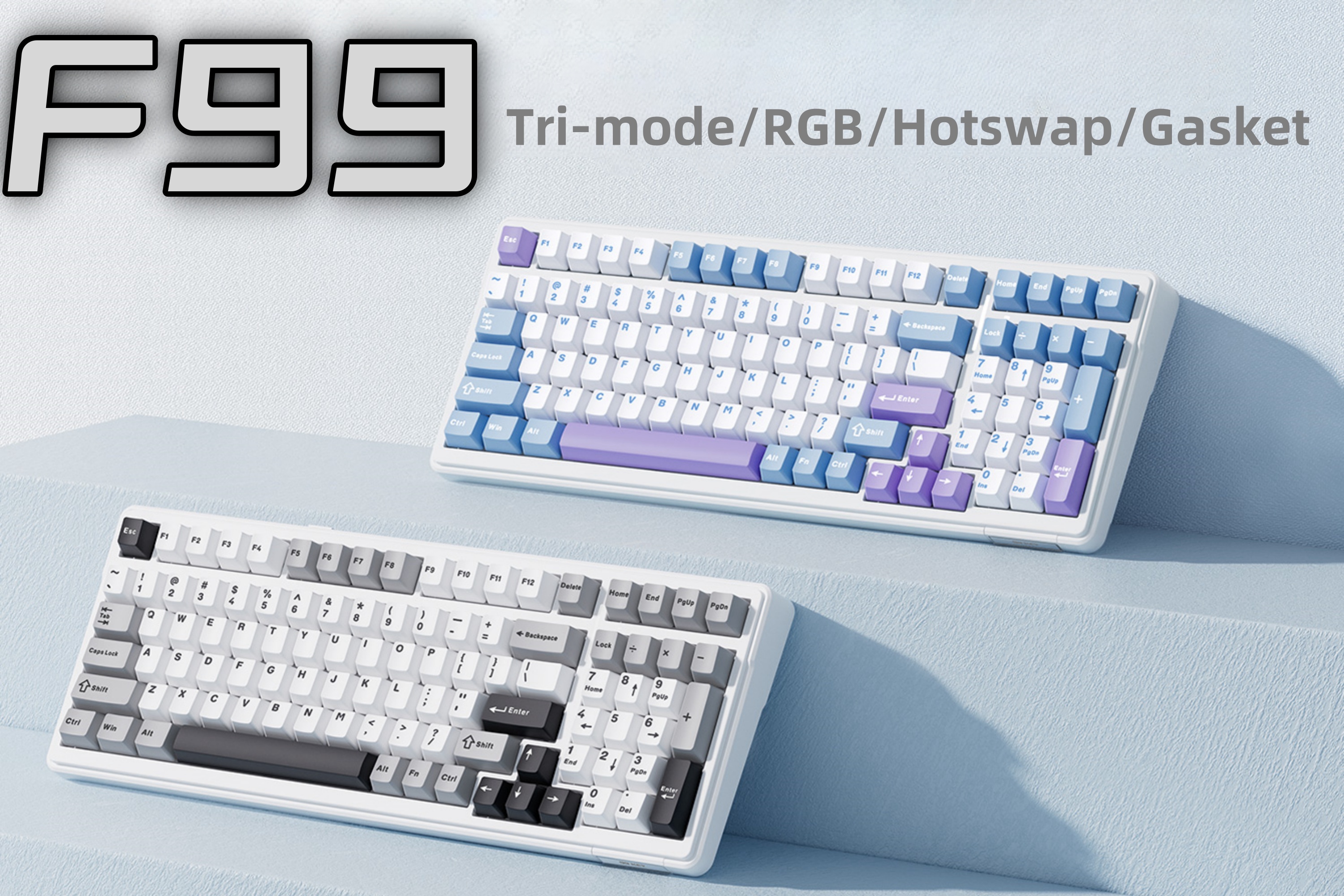 F99 Tri-mode RGB Gasket Hotswap Linear Switch Keyboard