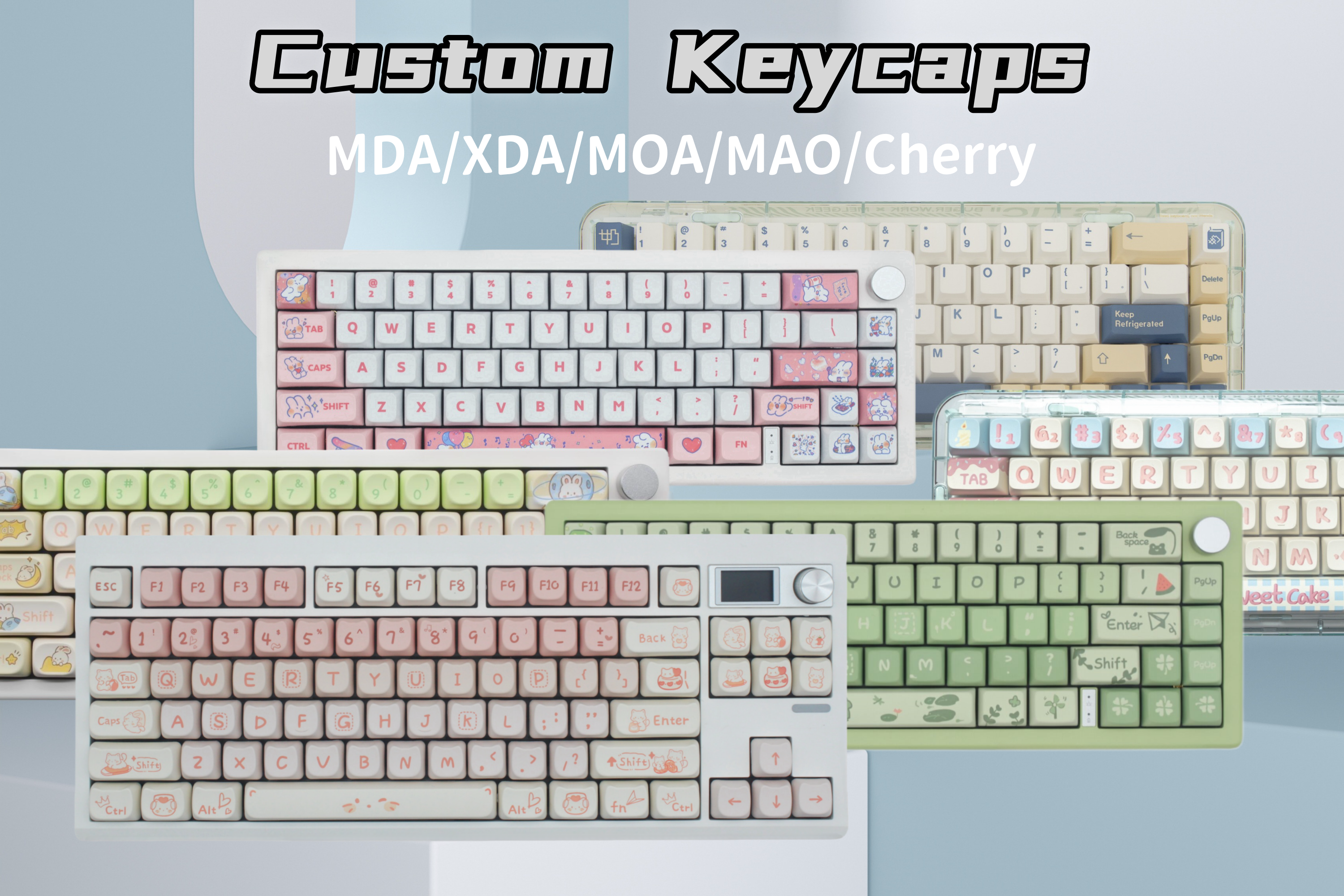 Cmokifuly Custom Cute PBT Keycaps for Mechanical Keyboard
